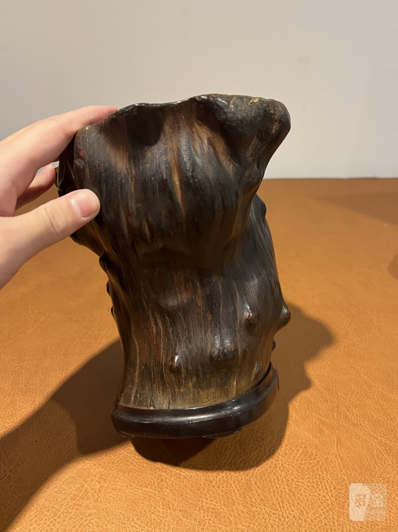 明 瘿木树瘤形笔筒 - 图5